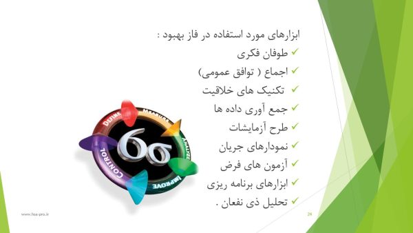 پاورپوینت شش سیگما و نقش آن در افزایش بهره وری